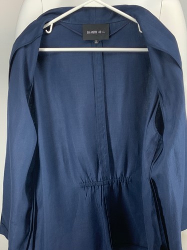Lafayette 148 New York - Navy, Linen, Open Front Jacket, Sz XL - Picture 11 of 11