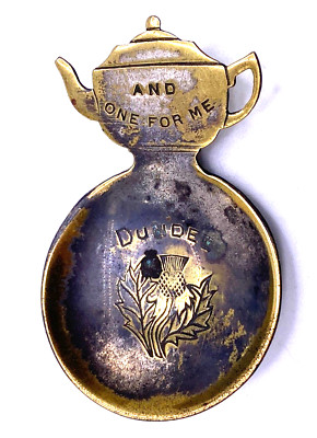 Vtg. Tea Scoop DUNDEE ''AND ONE FOR ME'' tea scooper signed MENTO