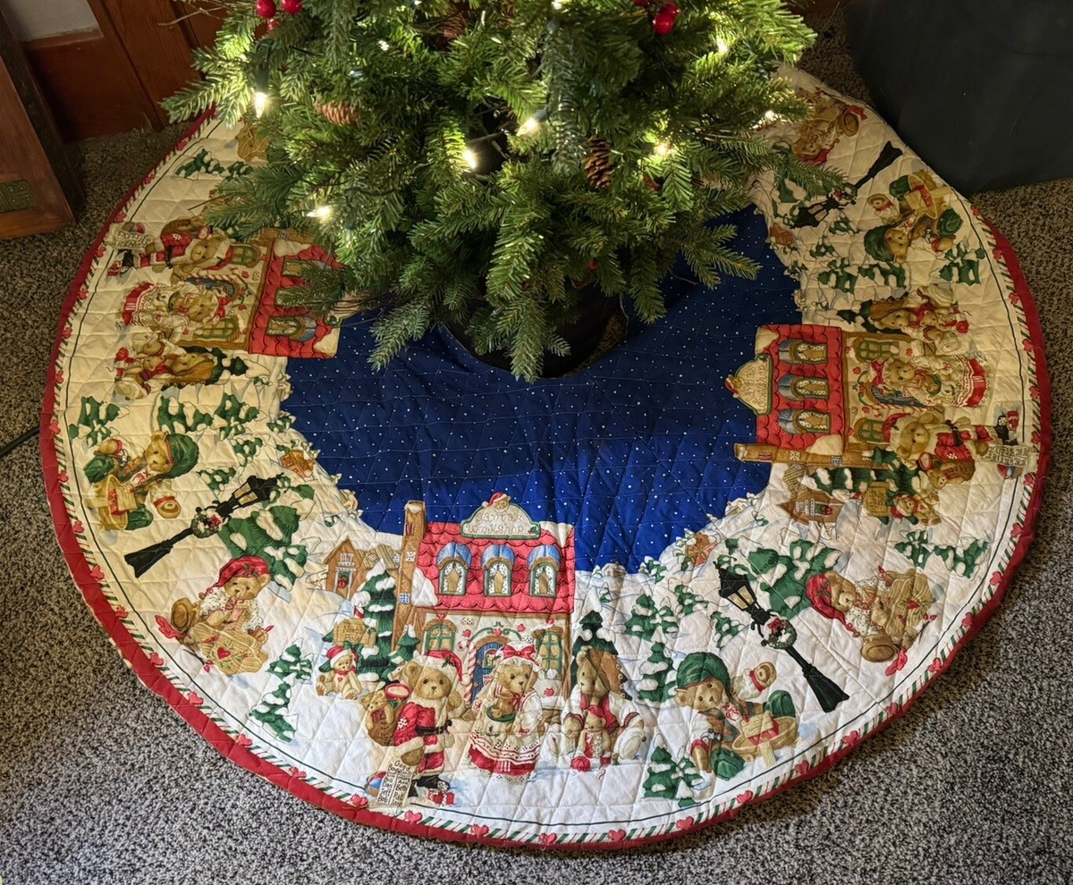 Vintage Daisy Kingdom CHERISHED TEDDIES Handmade Quilted Christmas
