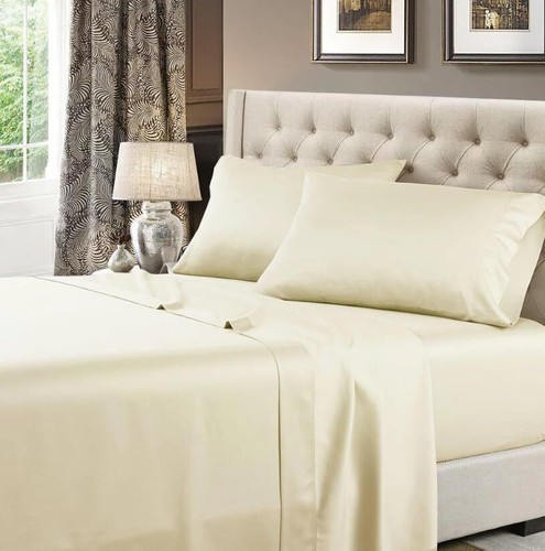 Made in USA- Low Profile Sheet Set (6"-10") Cotton 608 Thread Count Bed Sheets - Picture 7 of 8
