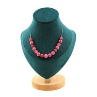 Halskette 15 Perlen Rhodonit + Wassermelonen-Turmalin 8 Mm Kette Halskette Damen