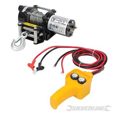 SILVERLINE ELEKTRISCHE WINDE 12V 2000 LB BOOTSANHÄNGER AUTO ATV QUAD ZIEHER 748850