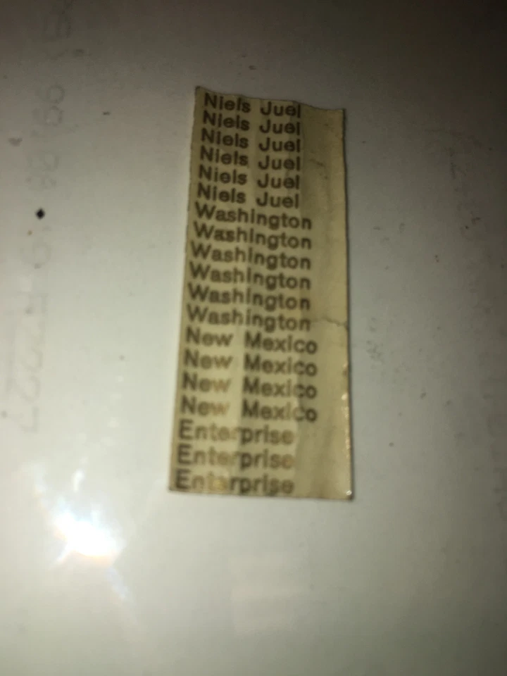 Wiking Original-AZB f.Schiffsnamen Niels Juel Washington New Mexico Enterprise