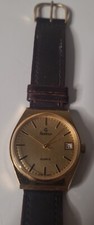 Vintage Armitron Date Watch Sold As Is Genuine Leather 20 3196 7 sterling back