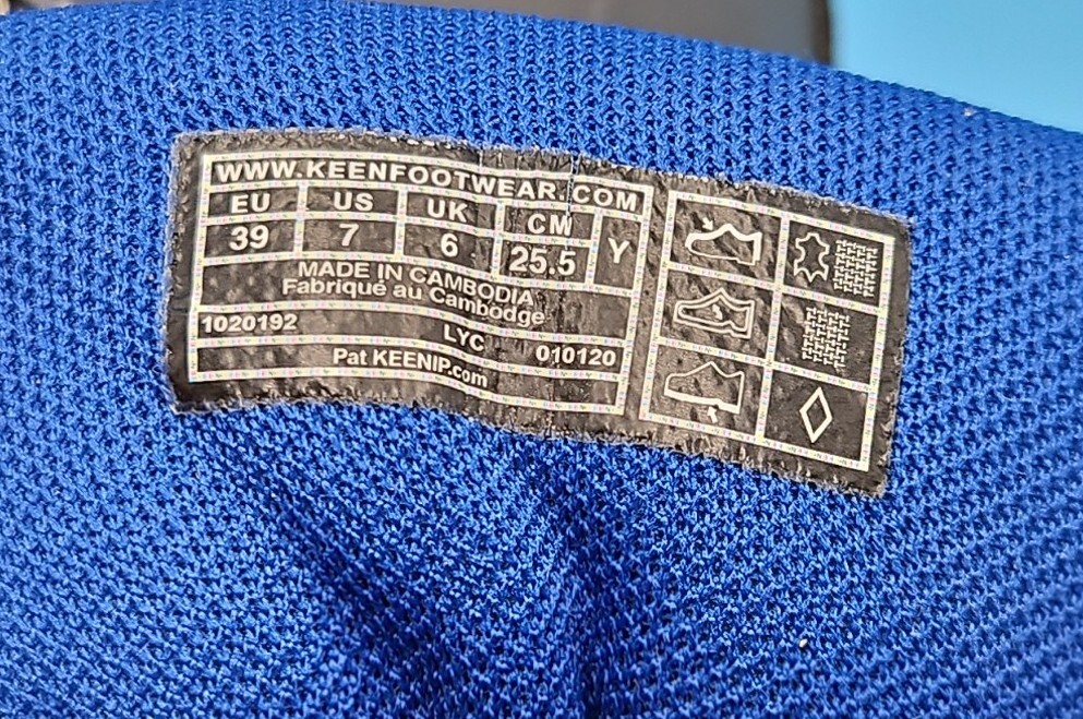 Scarpe da trekking Targhee Keen Youth taglia 7 grigie blu 1020192 impermeabili acutamente asciutte