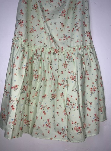ZARA GREEN FLORAL PRINTED HALTER NECK LOOSE FITTING DRESS SIZE M BNWT - Picture 4 of 8