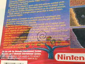 Solar Jetman Nintendo Nes Nuovo Sigillato Mattel Versione Italiana Originale100%