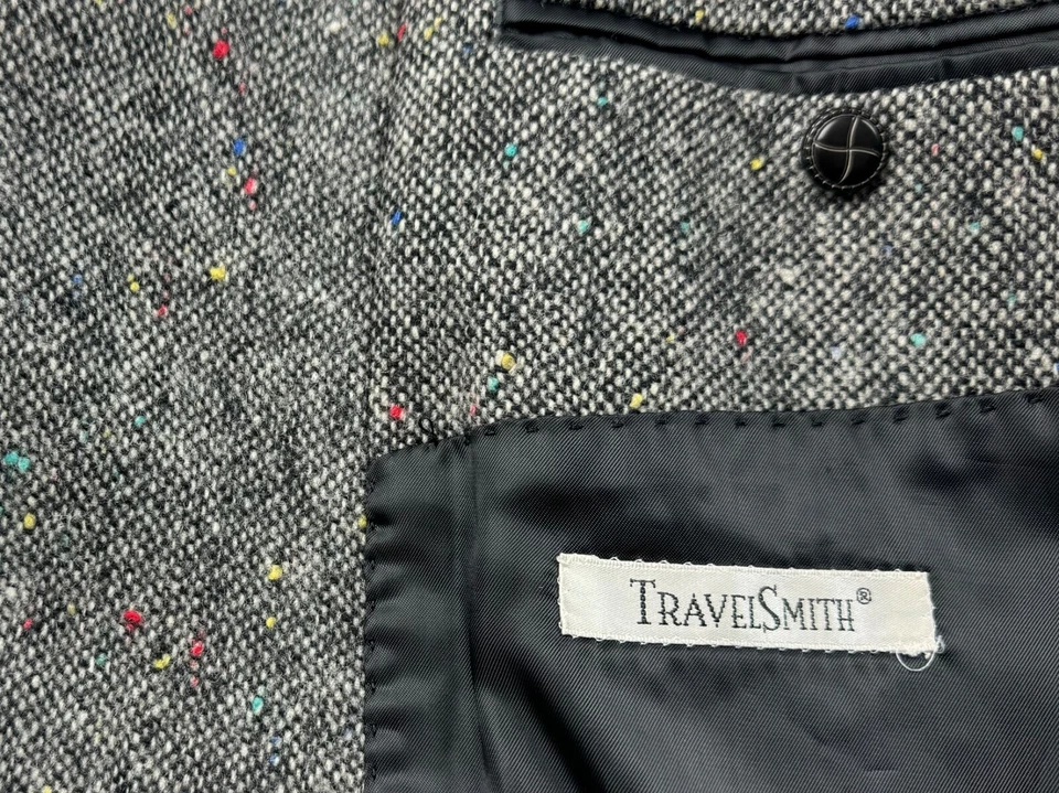 Blazer TRAVEL SMITH Para Hombres 46R Gris Grueso Tweed-Como Abrigo Deportivo Traje Chaqueta Foto 2 de 4