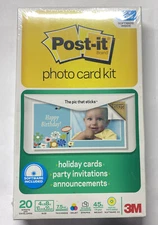 Post-it Photo Holiday 4 X 8" Card Kit  20 Semi Gloss Software Included Inside 