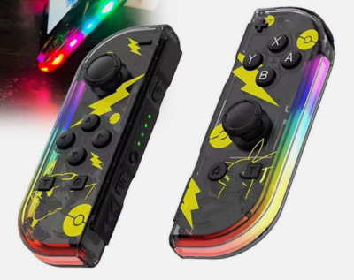 2er Set Joy Con Controller LED Wireless Gamepad Für Nintendo Switch Transparent