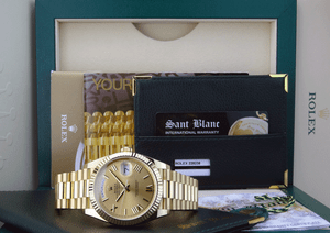 ROLEX-Day-Date-40mm-18kt-Gold-President-Gold-Bold-Roman-228238-SANT-BLANC