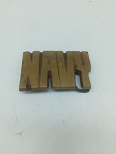 VINTAGE 1970s NAVY MILITARY SOLID BRASS BELT BUCKLE