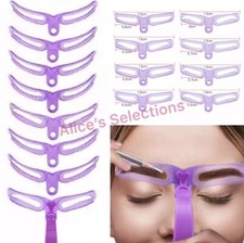 8 Eyebrow Grooming Stencil Stylish Beautiful Shaping Template Card