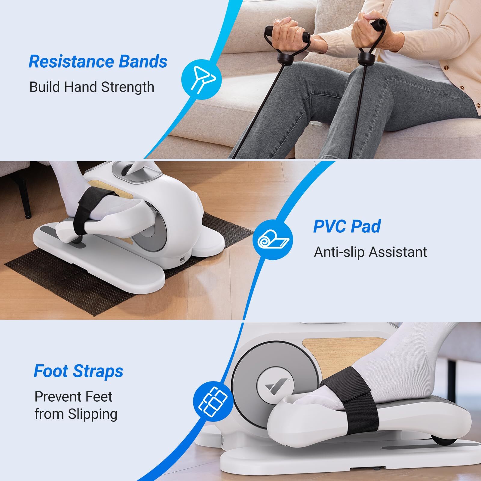 MERACH Under Desk Elliptical, Ellipse Leg Exerciser Electric as Seen on TV for S