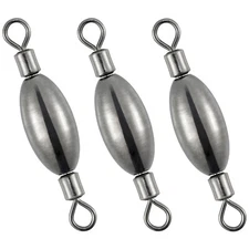 Dr. Fish Lot 20/40 Fishing Brass Sinker Rolling Swivel 20LB-353 Lb Black Nickel