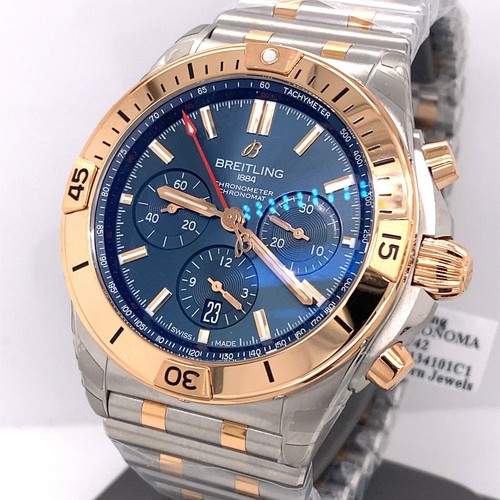 Breitling Chronomat B01-42 42mm Steel \u0026 18k Rose Gold Watch UB0134101C1U1 -  NEW | eBay