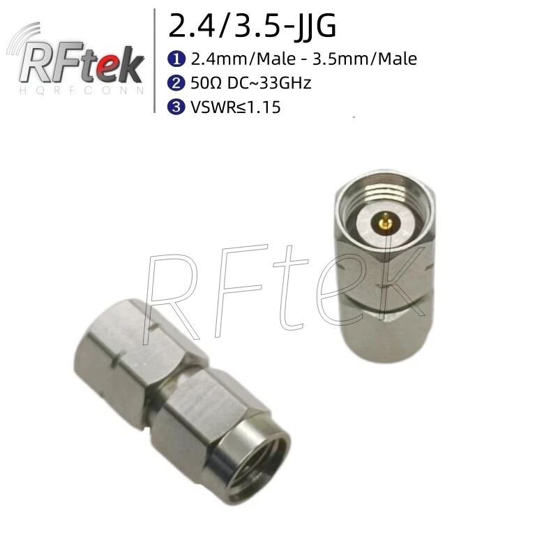 Adattatore RF da 2,4 mm a 3,5 mm maschio femmina DC-33 GHz MMwave connettore test di precisione - Immagine 2 di 4