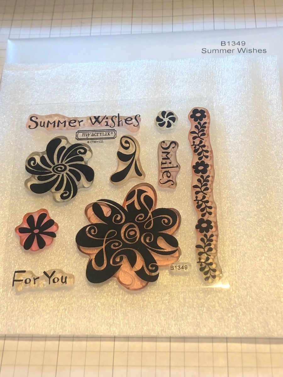 CLOSE TO MY HEART CTMH Acrylic Stamp B1349 SUMMER WISHES RARE! | eBay