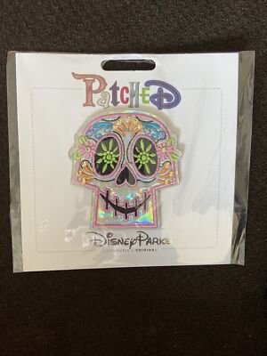 Disney Parks Sugar Skull Dia de los Muertos Coco Patched Adhesive Patch NIP