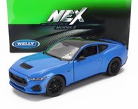 Welly 1/24 Ford Mustang Coupe 2024 Blau Modellbau Statisches Modell Diecast