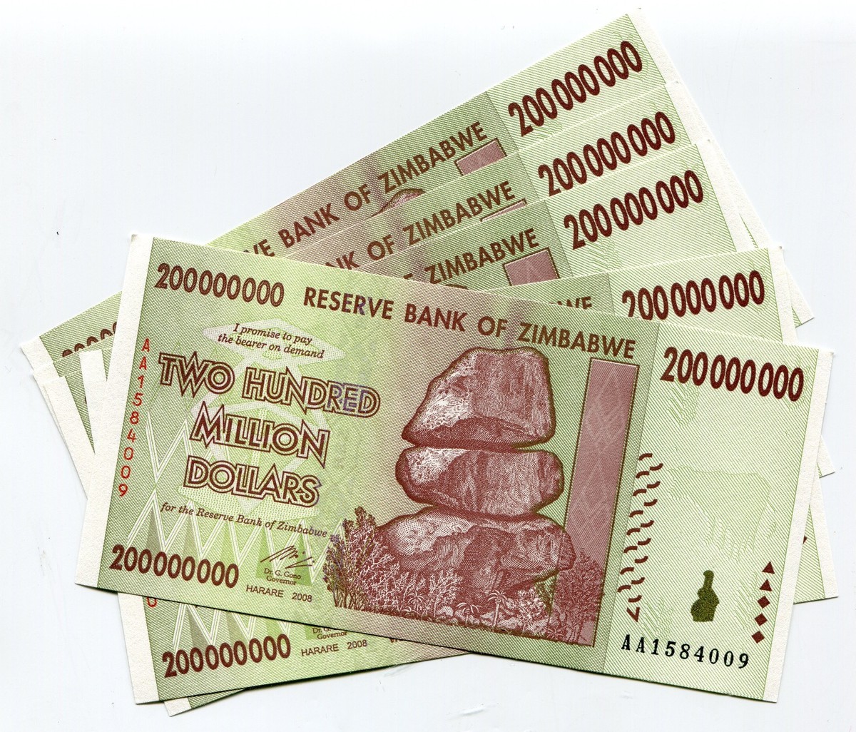 bankbiljetten / 082 / Zimbabwe / 500 Miljoen Dollars / 2008 / Unc bankbiljetten / 082 / Zimbabwe / 500 Miljoen Dollars / 2008 / Unc