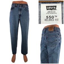 Levis Mens 30 X 30 actual Jeans 550 Relaxed Fit Tapered Leg Tab Vintage 1998
