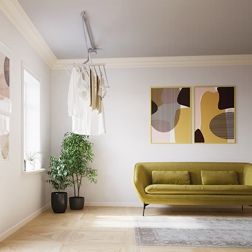 Ceilingmounted pulley clothes airer, clothes drying rack, Foxydry Mini