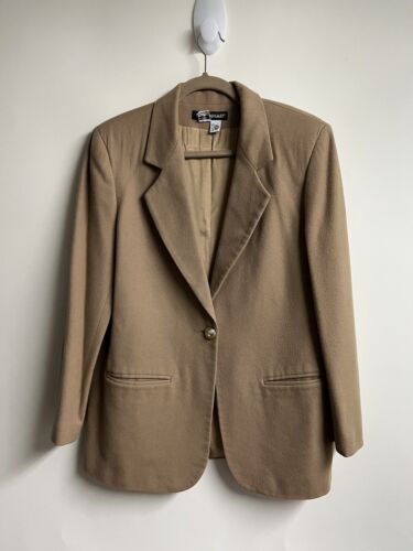 Gonna blazer e matita tuta 100% lana donna vintage taglia 8 colori cammello - Foto 4 di 11