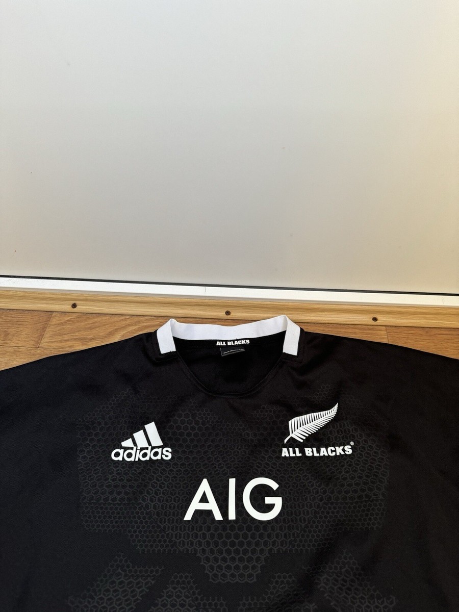 adidas ALL BLACKS 2019 ラガーシャツ Mサイズ Adidas New Zealand All Blacks 2018/2019 Rugby Home Shirt