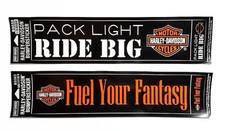 SET OF 2 HARLEY DAVIDSON LARGE BUMPER STICKERS BAR & SHIELD - MADE IN THE USA