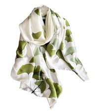 Scarfs for Women Fashion Scarves Long Floral Pattern Scarf Light Green