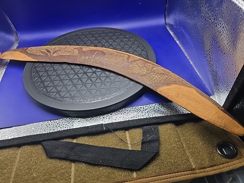 Hand Carved Wooden Boomerang Australian Aboriginal Art Decor Wall Hanging Gift