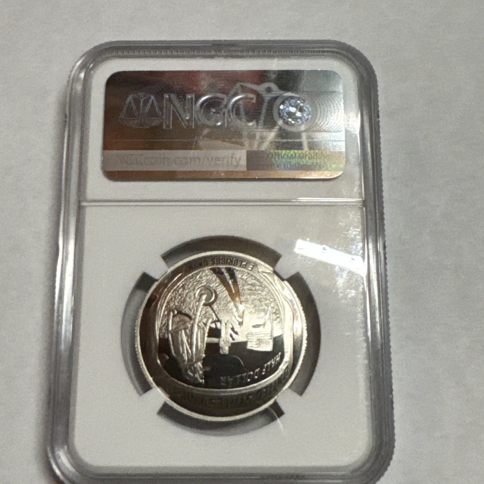 2019-S NGC PF70 Ultra Cameo Apollo 11 Half Dollar 50¢-First Day Of Issue - Image 2 of 2