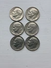 1960s Roosevelt Dimes Lot Of 6
