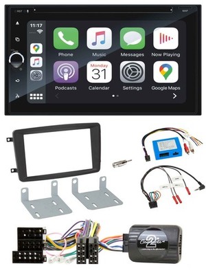 Blaupunkt DAB USB Bluetooth Lenkrad 2DIN TMC Navigation für Mercedes C 2000-2004