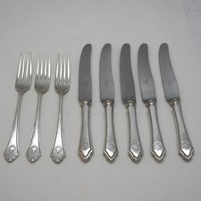 PEMBURY pattern Mappin & Webb Sheffield silver service eight piece cutlery set