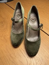 (Trachten)Pumps, samt, grün, gr. 40