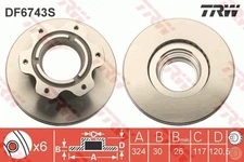 TRW DF6743S Brake Disc for Mercedes Benz