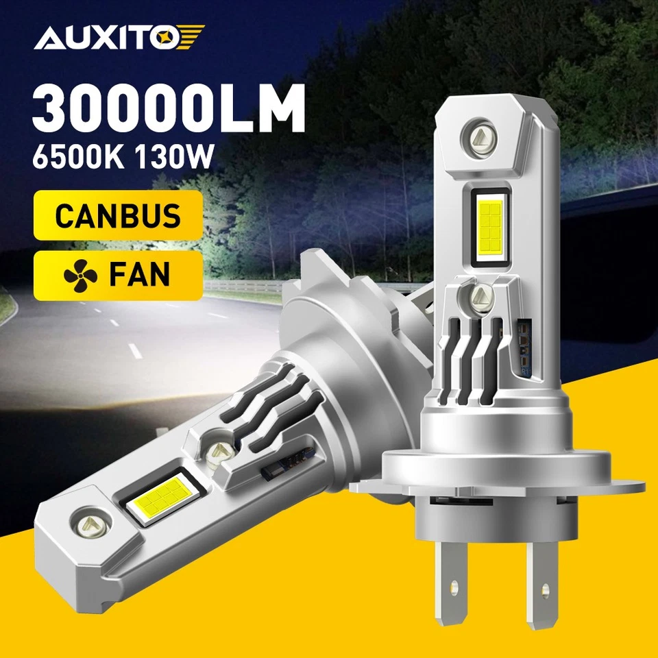 AUXITO H7 LED Headlights Bulb High Low Beam Super Bright White CANBUS 1-10Set - Image 3 of 4
