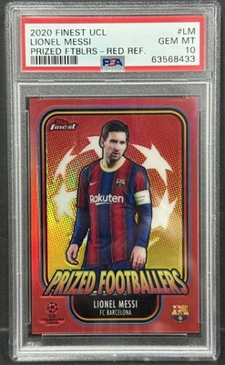 2020-21 Topps Finest UCL Prized Footballer Lionel Messi Red #1/5
