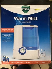 Vicks Warm Mist Humidifier, 1 Gallon, M/L Room Capacity.