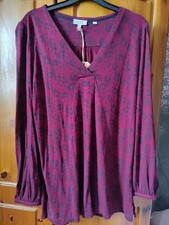 Fat Face Burgundy Floral Tunic Brand New With Tags Size 12