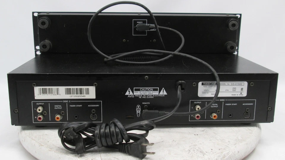 Tascam CD-X1500 Rack Mount Dual CD Player w/ Remote Unit - Image 3 of 3