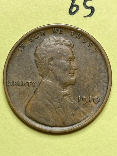 1910 (P) LINCOLN WHEAT CENT, "EXTREMELY FINE" condition #65