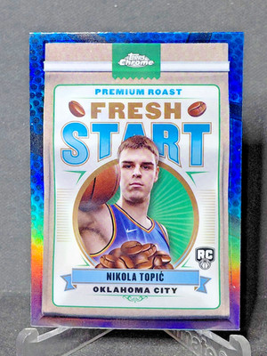 2024-25 NBA Topps Chrome Blue Fresh Start Nikola Topic #FS-9 (RC)-RM74
