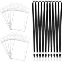 KartenhüLlen Lanyard Set 10 StüCk Pvc Transparent Mit SchlüSselbäNdern