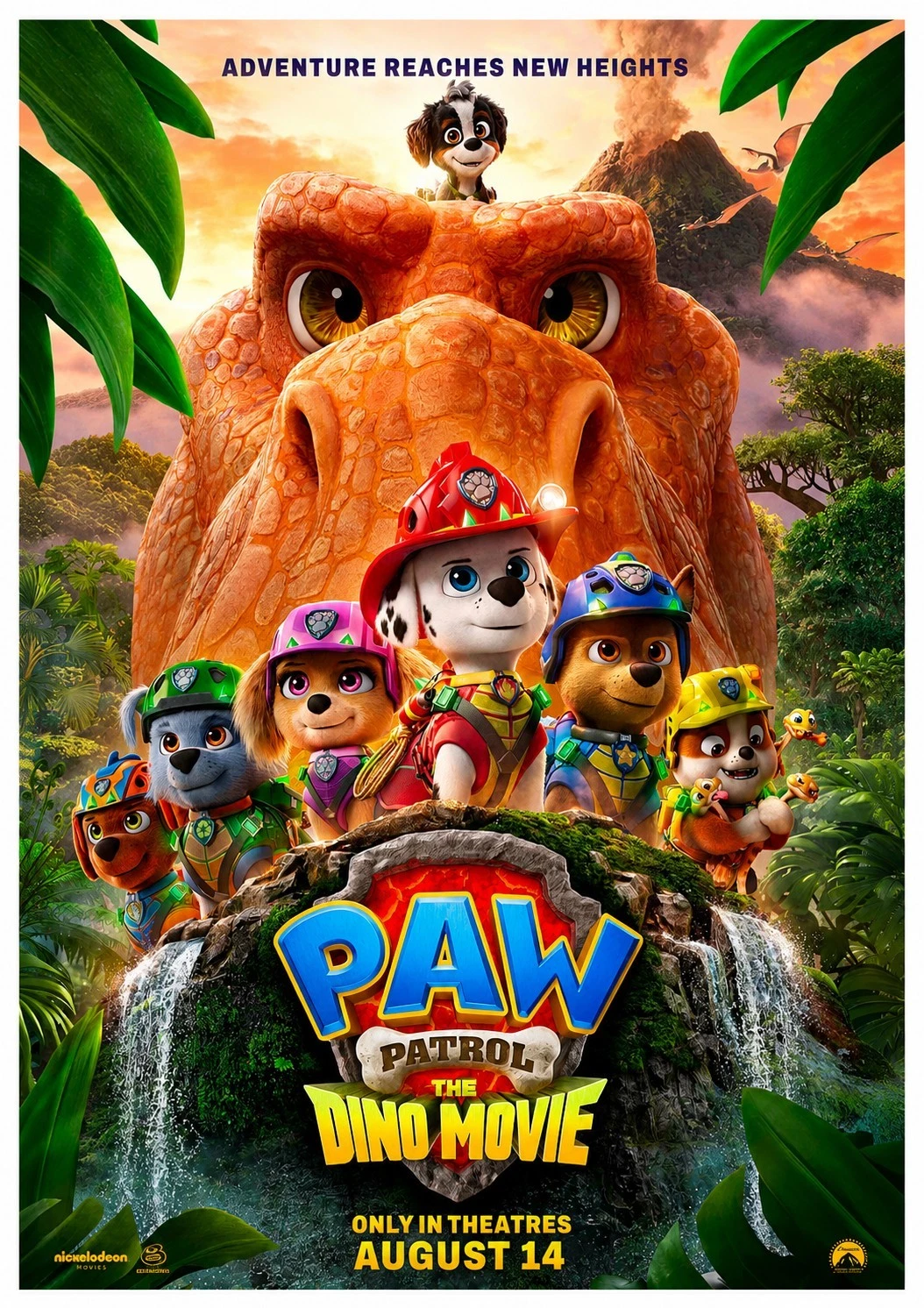 Paw Patrol Dino Movie Poster Print, A4, Kids Film 2026, Cartoon