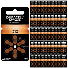 Duracell Size 312 Hearing Aid Batteries PR41, P312 300 Pack 