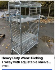 Heavy Duty  Shop Trolley 💥💥 Cage 5 Wheeler Trolley  Shop