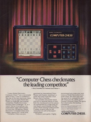 1981 ad #064 Mattel Electronics Computer Chess portable video game checkmates